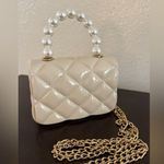 Cream Quilted Mini | Micro Bag Gold Photo 2