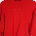 Victoria's Secret |  | Red Stretch Fleece Crewneck Pullover Crop Sweater Photo 1