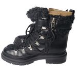 Circus by Sam Edelman Circus Sam Edelman Combat Boots Womens 7 Black Faux Leather Shearling Gretchen Photo 2