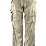 J.Crew Women's Beige Mid Rise Wide Leg Twill Khaki Chino Cargo Trousers Pants 4 Photo 0