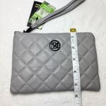 Badgley Mischka  Vegan‎ Leather Gray Quilted Wristlet Photo 7