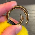 Faux Mink Fur Yellow Pear Smiley Face Keychain Bag Charm Photo 7