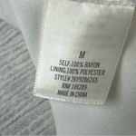 Blue Rain Ivory Crinkle Gauze Mini Dress Beach Coastal Preppy Boho Peasent M Photo 6