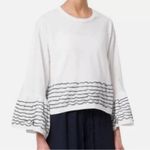 See By Chloe Embroidered Bell Sleeve Boxy Top snow white size Small Photo 0