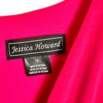 Jessica Howard Size 16 Midi Lined V-Neck Wrap Top Short Sleeve Dress Pink Photo 9