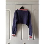 Champion Vintage Women’s  Blue Cropped Sweatshirt Red & White Trim Size XS Photo 4