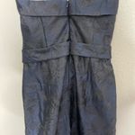 Vera Wang  White Navy Black Bow Bodice Strapless Form Dress 6 Photo 4