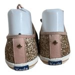 Keds Kate Spade Rose Gold pink Glitter Sneakers Size 7 Satin Laces Women Tie Photo 5