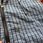 Gloria Vanderbilt Vtg  denim full zip reversible vest hoodie women's sz Small 90s Photo 6