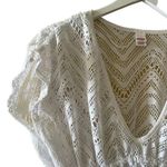 Bongo White Summer Overlay Beach V-neck Elastic Waist Kaftan Cover Up SZ XL Photo 3