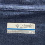 Columbia  Women Medium Heather Blue Asymmetrical Collar Sweatshirt Jacket Photo 11