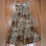 MSK Animal Print Maxi Skirt Brown Size M Photo 1