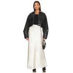 Line and Dot Jordey Pants in Ivory XSmall New Womens Satin Wide Leg Trousers Photo 3