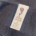 Pink Rose Open Foot Leggings with a Sequined Tuxedo Stripe in Black - size small Photo 1