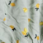 Jolie & Joy Womens Lemon Crop Top 3X Green Smocked Spaghetti Strap Ruffle Trim Photo 4