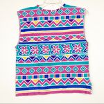 Jantzen Vintage Mutlicolor Printed Tank Top Sz M Photo 3