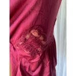 Teddy negligee sheer lace satin burgundy Red Photo 7