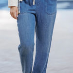 Articles of Society | Denim Look Slouchy Drawstring Pants Medium Wash | SIze XL Photo 0