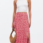 Madewell maxi “red ditzy” skirt size 14 NWT Photo 2
