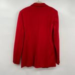Rachel Zoe Blazer Red Single Button Stretch Knit Notched Collar NWT Size Medium Photo 1