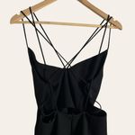 Misha Benecia Black Strappy Back Midi Cocktail Dress Size 10 Photo 10