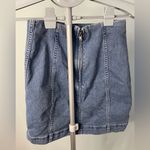 Free People Modern Femme Denim Mini Skirt Medium Wash Stretch Jean Womens Size 0 Photo 1