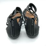 Comfortview  Kim Sandals Strappy Faux Leather Zipper Open Toe Black Size 10 Photo 2