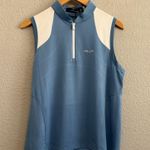 RLX Golf Performance Pique‎ Sleeveless 1/4 Zip Polo NWT Blue Size L Photo 0