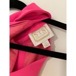 Sail To Sable STS  Hot Pink Cowl High Neck Sleeveless Dress Button back EUC XS Photo 4