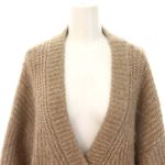 ZARA Patch Pocket Knit Oversized Cardigan Jacket Sweater Outerwear Tan Brown Photo 10