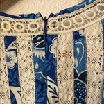 Farm Rio  Blue and White Floral Full Of Flowers Ruffle Jumpsuit Size Small Photo 9