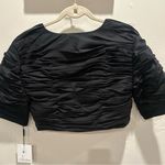 Calvin Klein  Black Ruched Bolero Jacket Sz Small NEW Photo 5