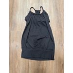 Lululemon  Black Athletic Racerback Tank Top Built In Bra Dress Style Photo 1