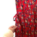 Anthropologie  Maeve Rosalia Ruffled Mini Dress Red Sz‎ 2 Photo 4