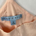 Antonio Melani Sleeveless Dress 55% Linen Multi Layer Ruffle Pink Sz 12 L Photo 2