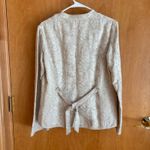 J.Jill  Floral‎ Tapestry Linen Blend Jacket Button Front Tie Back Size S Photo 7