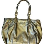 Coach Gold Leather Patent Handbag Vintage Photo 0