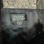 T Tahari  Black Dress with Gold Floral Design Photo 3