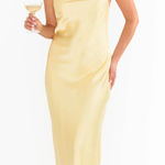 Show Me Your Mumu  Dani Slip Dress Pale Yellow Luxe Satin Photo 0