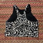 Athleta  BLACK ABSTRACT HIGH NECK BRA TOP Photo 2