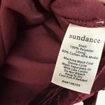 Sundance  MAROON Top Long Sleeve Velvet FLORAL Delicate Senses Shirt Size xl Photo 2