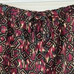 Anna and Frank 100% silk pull on pants size large art deco abstract geometric Red Photo 4
