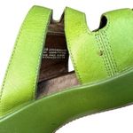 Dansko  Dixie Lime Green Leather Wedges Slide Sandals Size 38 / 7.5-8 Swirl Y2K Photo 10