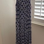 AQUA  Women's Batik Tiered Maxi Dress Blue Photo 2