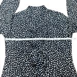 Tory Burch Veta Silk Dot Print Blouse Black Ivory Size Photo 12