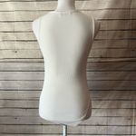 ZARA  White Micro Ribbed Sweetheart Neckline Plunging Sleeveless Bodysuit Photo 8