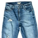 Splendid Girlfriend Jeans Light Blue Distressed Wash Dark Raw Hem Boho Size 28 Photo 7