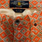 Lucky Brand orange & tan Charlie Capri Jeans Size 2/26 Photo 2