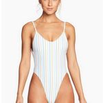 Vitamin A ππ Yasmeen One Piece Swimsuit ~ Palm Springs Stripe 12 D XL NWT Photo 0