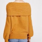 Free People Echo Beach Wool Sweater Mustard Off the Shoulder Photo 2